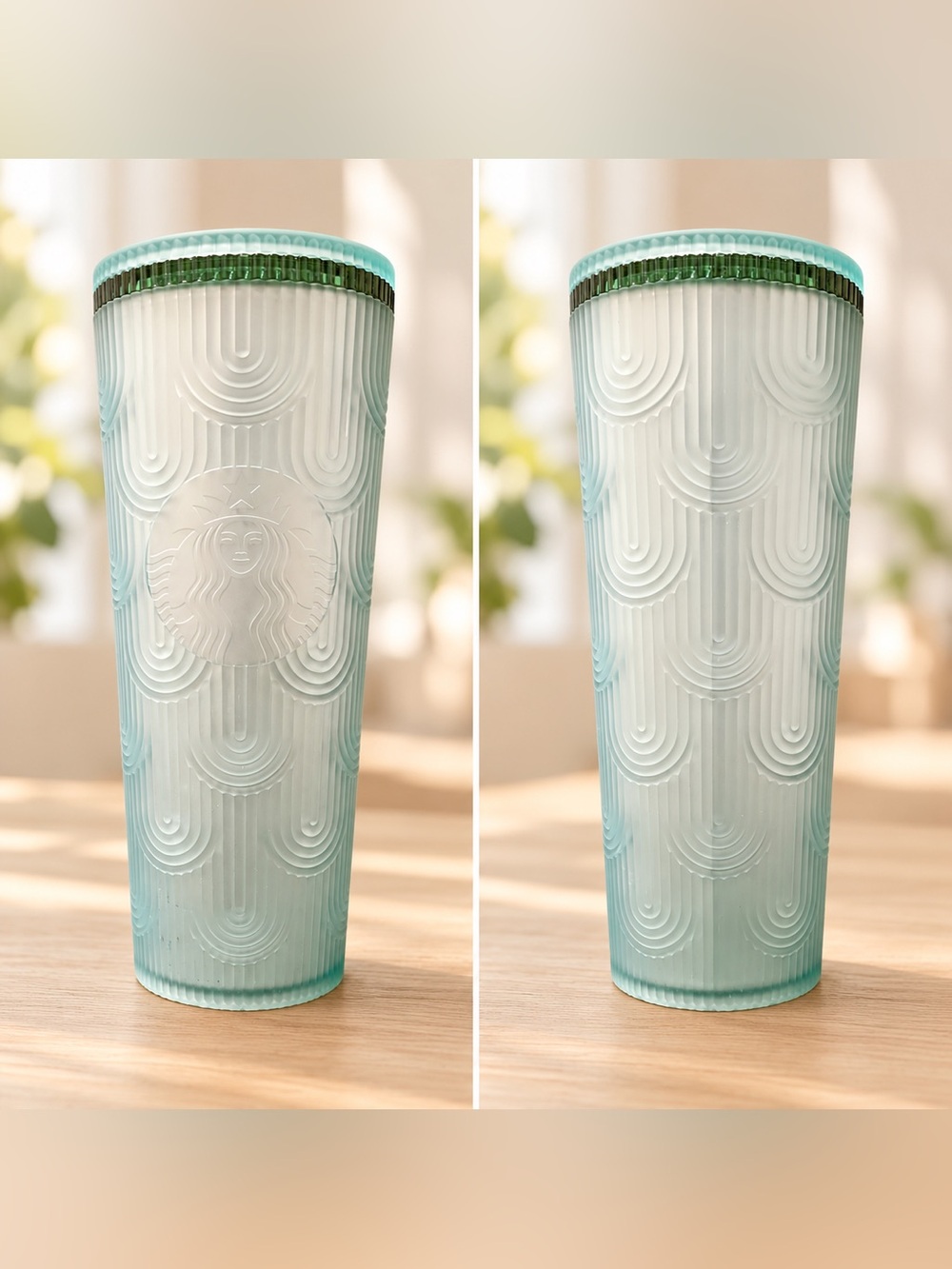Starbucks 2024 Anniversary Shell Mint Green Soft Touch Cold Cup Tumbler (24 oz)